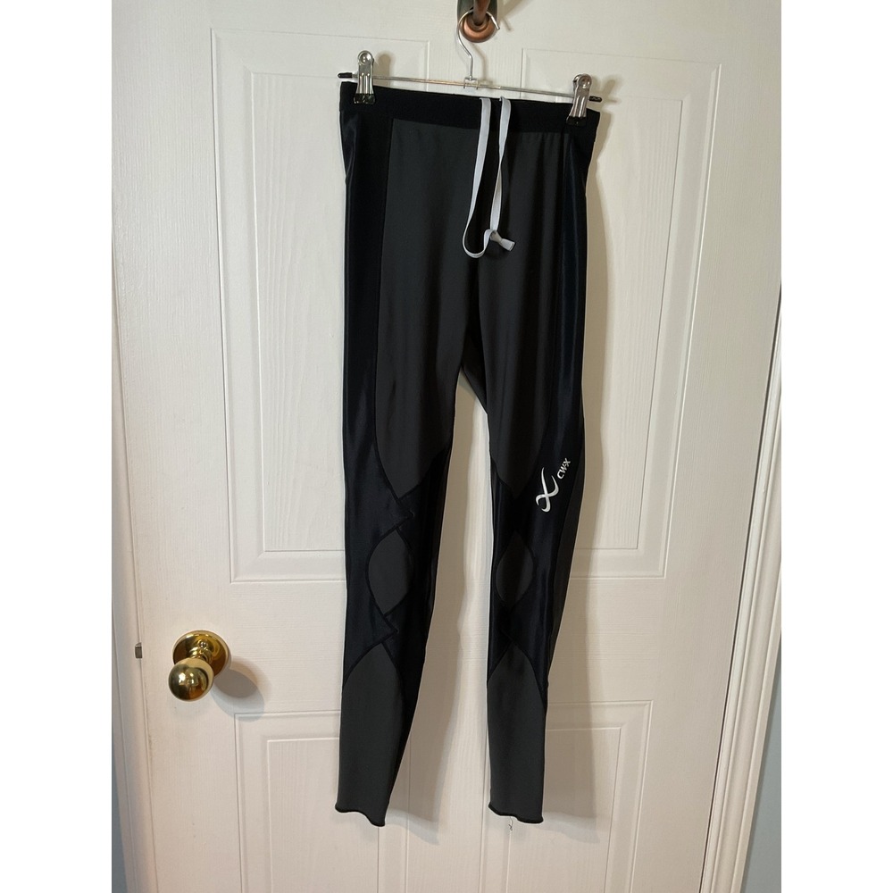 CW-X Expert Compression Tights Men Size S Black Gray Excellent Running Leggings
